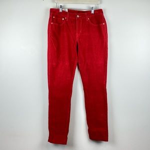 Women’s Red Levi’s Boyfriend Corduroy Pants